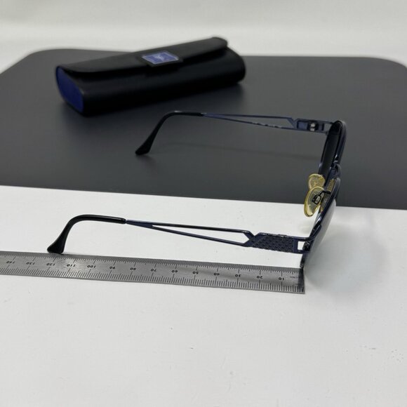 Vintage Yves Saint Laurent Eyeglasses Frame 4135 Y 388 Metallic Blue 53 [] 18 13 - Picture 11 of 14